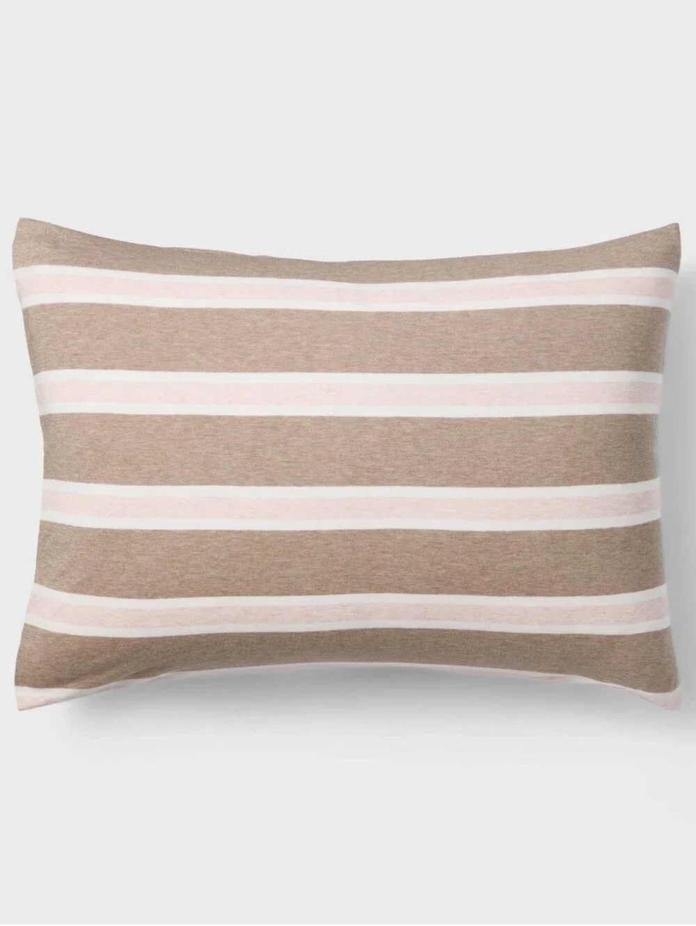 Full/Queen Hollister Cali Reversible Jersey Puff Comforter Set Pink/Brown Stripe